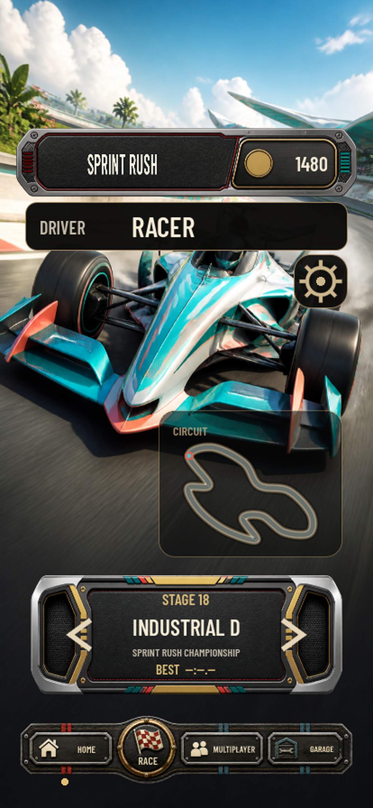 Sprint Rush main screen on iPhone